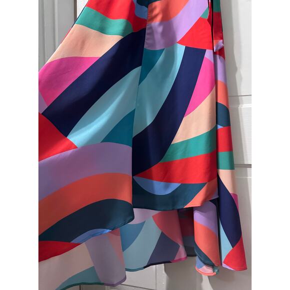 NWT Hutch Gemma Colorful Abstract Wrap Maxi Dress Size S - Picture 4 of 15